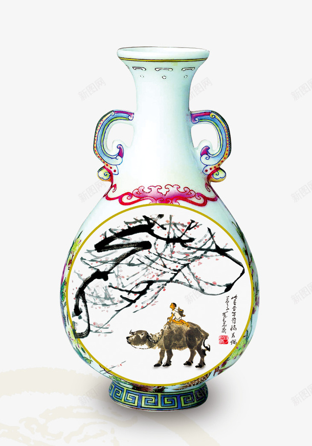 陶瓷花瓶png免抠素材_新图网 https://ixintu.com 中国风 陶瓷花瓶