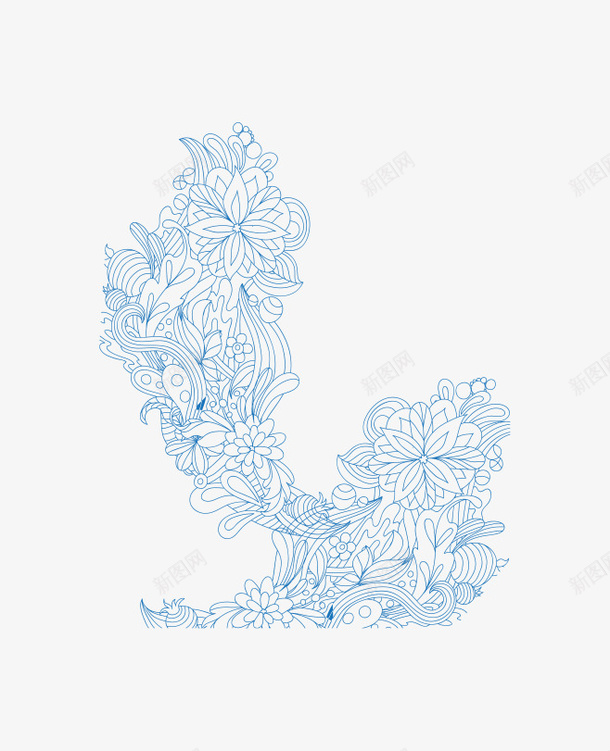 蓝色背景花纹矢量图ai免抠素材_新图网 https://ixintu.com 源文件 纹理 背景 蓝色 矢量图