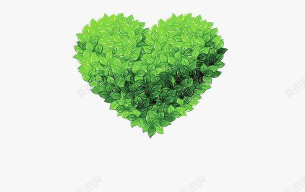 心形植物png免抠素材_新图网 https://ixintu.com 心形 植物 环保 绿色