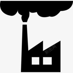 污染厂房烟雾污染图标高清图片