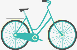 绿色脚踏车矢量图素材