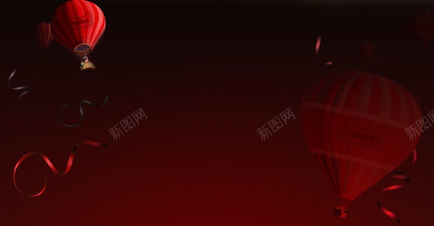 深红底红气球承接页jpg设计背景_新图网 https://ixintu.com 承接 气球 深红