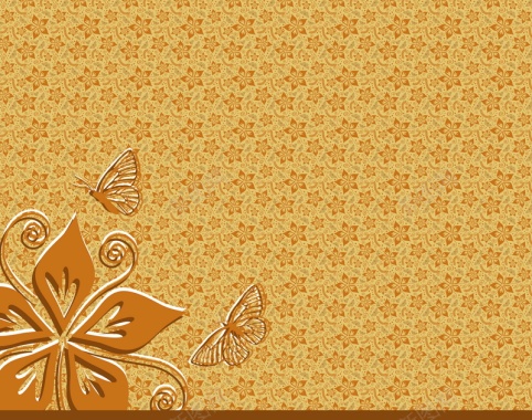 花朵蝴蝶矢量图背景