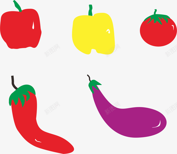 卡通蔬菜红色png免抠素材_新图网 https://ixintu.com 卡通 可爱 简笔 蔬菜