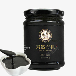 黑松露菌火锅苏然有机黑芝麻酱高清图片