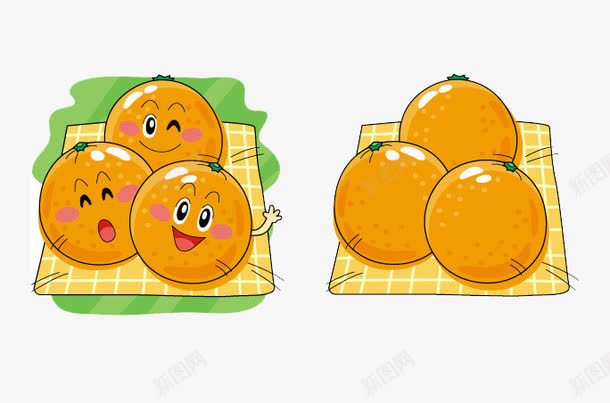 卡通金橘元素png免抠素材_新图网 https://ixintu.com 卡通金橘 小橘子 水果 蜜橘 金橘元素