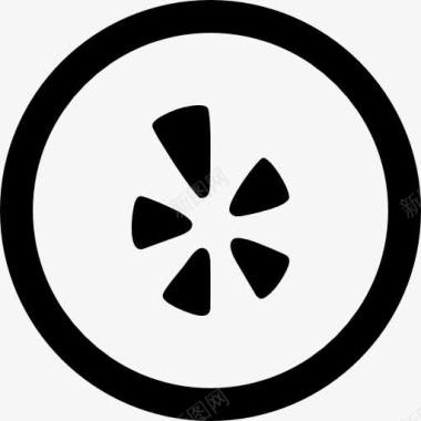 社会Yelp圆形按钮图标图标