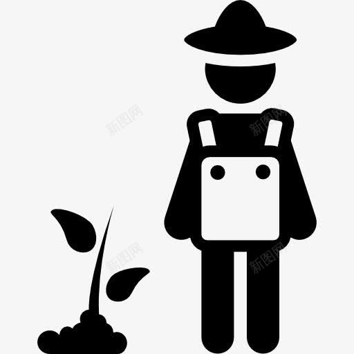 园丁的帽子图标png_新图网 https://ixintu.com 人 勤劳园丁 园丁 园林 园艺 植物 植物叶 自然