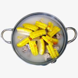 排骨豆角一锅出排骨炖玉米高清图片