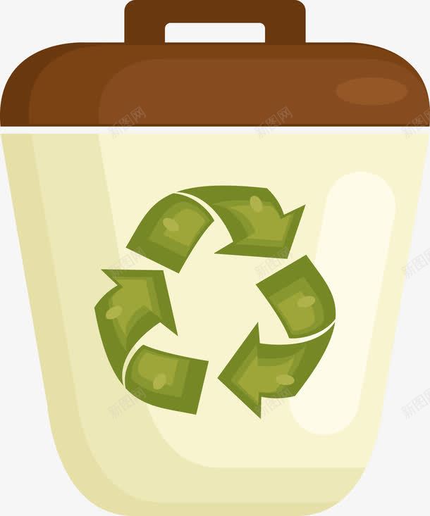可回收垃圾桶png免抠素材_新图网 https://ixintu.com 卡通垃圾桶 可回收 垃圾桶 矢量垃圾桶 箭头