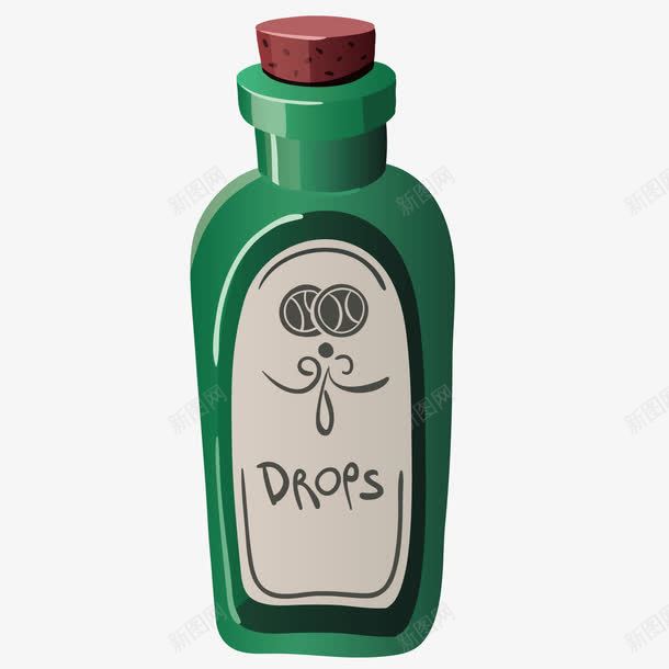 绿色卡通塑料瓶木塞png免抠素材_新图网 https://ixintu.com 卡通 塑料瓶 木塞 绿色