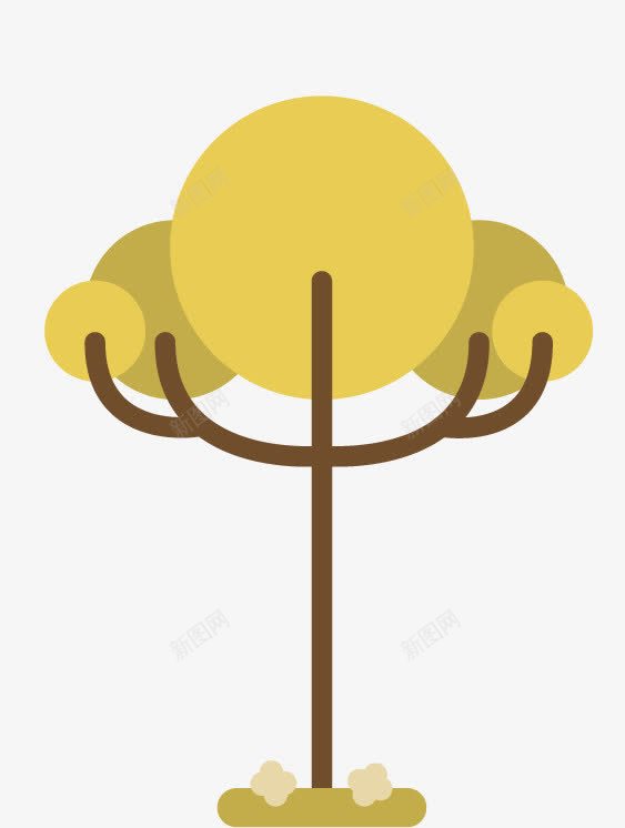 创意小树png免抠素材_新图网 https://ixintu.com 创意树木 卡通树木 小树 黄色小树