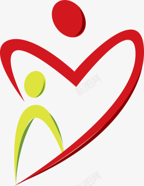 卡通爱心医疗logo图标图标