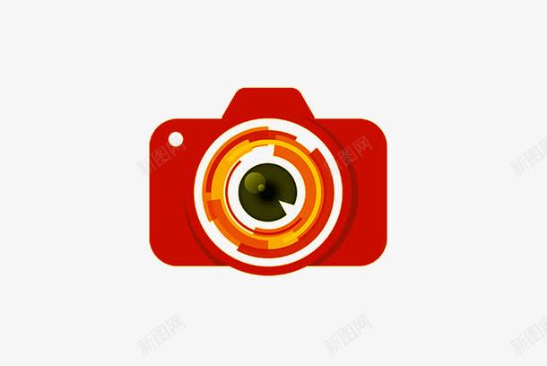 创意相机镜头图标png_新图网 https://ixintu.com 单反图标图案 相机免扣素材 相机图案png素材 红色简易相机
