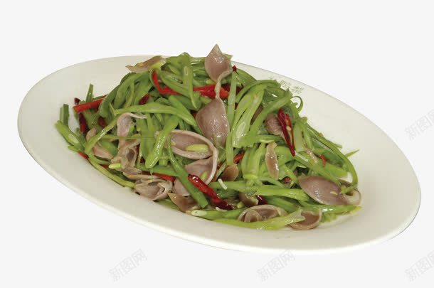 鸡胗豆角丝png免抠素材_新图网 https://ixintu.com 产品实物 菜品 食品餐饮 食物 餐饮 鸡胗