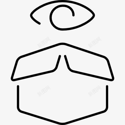物流箱和眼睛的轮廓图标png_新图网 https://ixintu.com 业务 包 概述 物流 眼睛 箱 超薄 轮廓