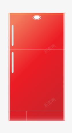 红色冰箱红色的家用电器冰箱矢量图高清图片