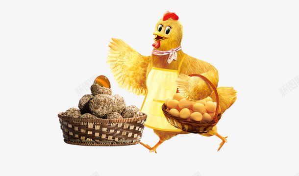 母鸡提着篮子鸡蛋png免抠素材_新图网 https://ixintu.com 小鸡妈妈 提着篮子 有机鸡蛋 母鸡 篮子里的鸡蛋 鸡蛋