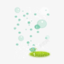 绿色泡泡素材
