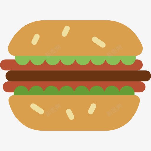 Hamburguer图标png_新图网 https://ixintu.com hamburguer 不健康的饮食 快餐食品 食品