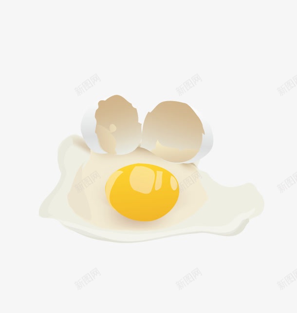 打碎的鸡蛋png免抠素材_新图网 https://ixintu.com 蛋黄 高清