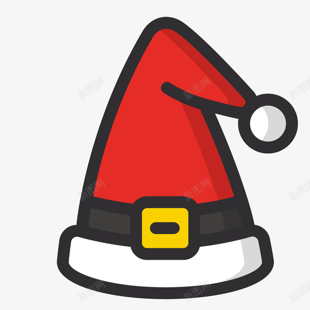 红白色的圣诞帽png免抠素材_新图网 https://ixintu.com 创意 卡通 商务 圣诞帽 圣诞节 手绘 简约 红白色