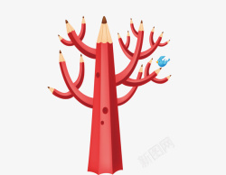 红色树杆树高清图片