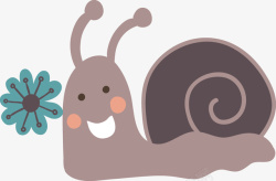 卡通动物蜗牛矢量图素材
