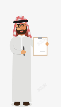 阿拉伯商务卡通阿拉伯商务矢量图高清图片