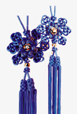 紫色配饰吊带中国结素材