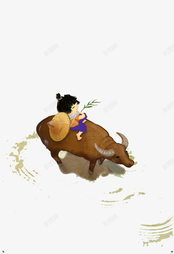 中国风卡通牧童牧牛装饰图案png免抠素材_新图网 https://ixintu.com 中国风 免抠PNG 卡通 放牛 牧牛 牧童 装饰图案