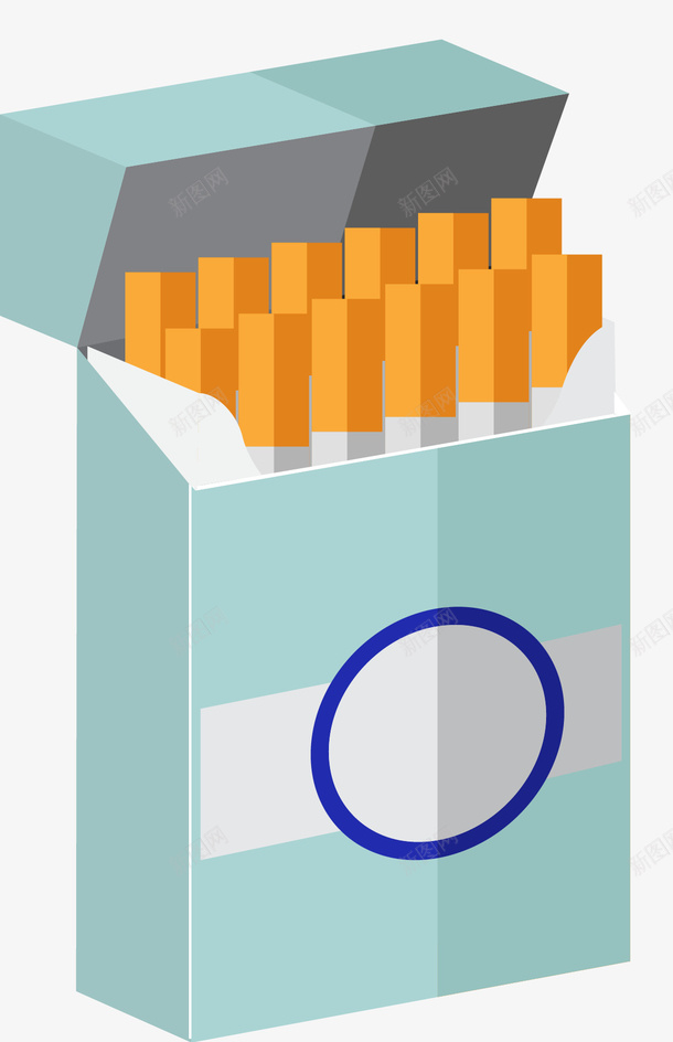 淡蓝色完整的香烟png免抠素材_新图网 https://ixintu.com 完整香烟 扁平卡通香烟 手绘香烟 淡蓝色 矢量香烟 香烟