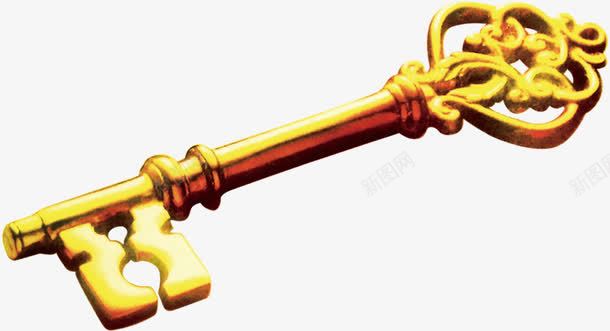 金色的钥匙png免抠素材_新图网 https://ixintu.com 开锁 开门 插画 财富 金色 钥匙