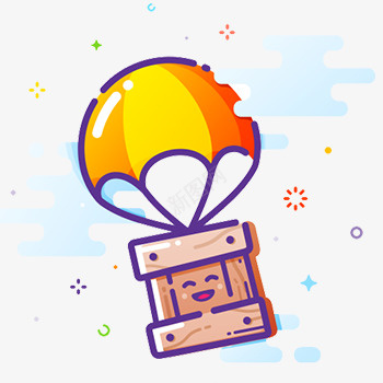 飞着气球挂着一个有表情的箱子png免抠素材_新图网 https://ixintu.com 气球 箱子 表情 飞着