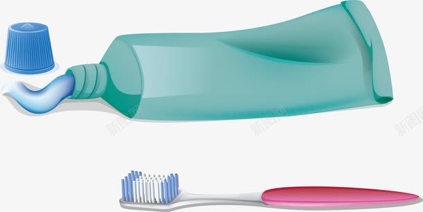 卡通牙刷牙膏png免抠素材_新图网 https://ixintu.com 刷牙 卡通 干净 广告设计
