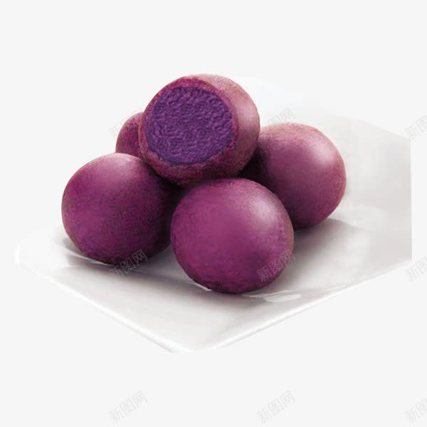 紫薯球紫薯球png免抠素材_新图网 https://ixintu.com 吃的 紫球 紫薯 紫薯球