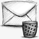 电子邮件垃圾手绘网页图标图标