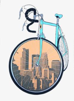 城市自行车素材