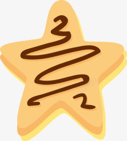 板栗饼子星星香酥板栗饼干矢量图高清图片