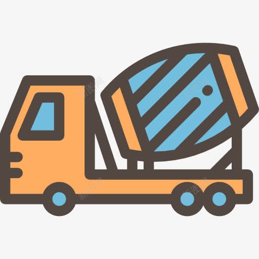 混凝土搅拌机图标png_新图网 https://ixintu.com 交通运输 卡车 施工工具 汽车 混凝土 混凝土搅拌机 运输
