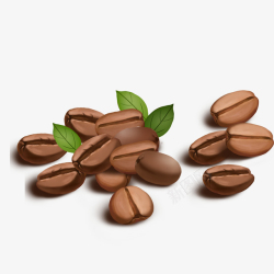 蓝山咖啡豆卡通创意咖啡豆高清图片