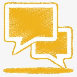 黄色的聊天气泡图标png_新图网 https://ixintu.com 对话 气泡 聊天