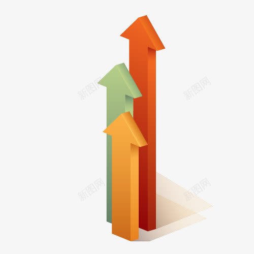 立体箭头矢量图ai免抠素材_新图网 https://ixintu.com 上升箭头 立体 箭头 矢量图