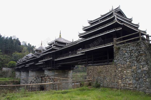 三江程阳风雨桥六psd免抠素材_新图网 https://ixintu.com 名胜古迹 旅游风景 著名建筑