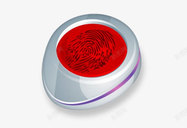 红色指纹识别器png免抠素材_新图网 https://ixintu.com 免抠 指纹识别 电器设备 电子电器 身份卡 身份识别