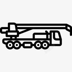 货物交付TruckCrane图标高清图片