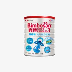 双罐Bimbosan婴幼儿牛奶粉高清图片