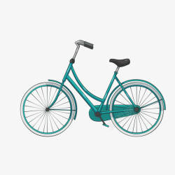 绿色自行车矢量图素材
