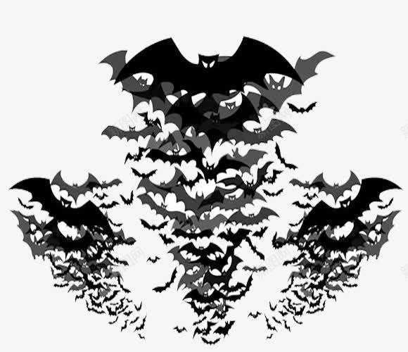 黑色剪影蝙蝠png免抠素材_新图网 https://ixintu.com 剪影 蝙蝠 装饰 黑色