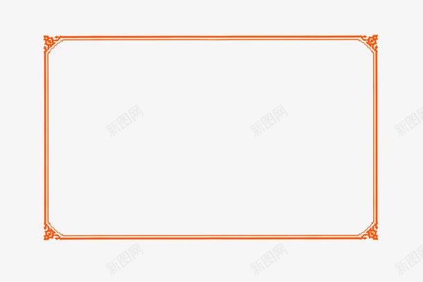 中国风花框png免抠素材_新图网 https://ixintu.com 古典元素 简约 红色花框 花纹